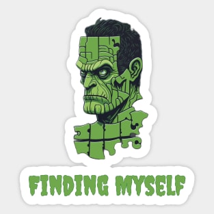 frankenstein finding myself Halloween Sticker